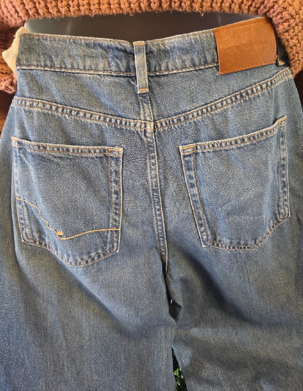 Free People -The Stride - Wide Leg Jeans In Walk Away Blue Sz 28 - Picture 7 of 9